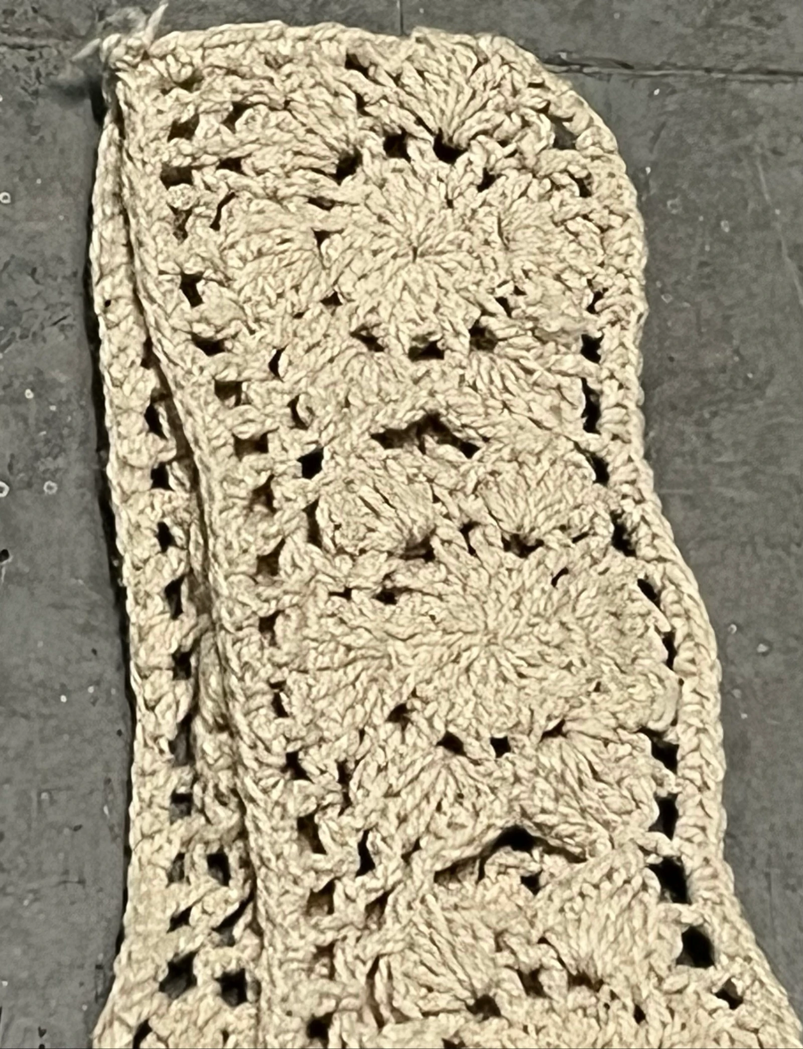 Haut court en crochet beige – photo 8